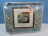 Gallery Collection 3 Piece Embroidered Duvet Mini Set Don Caster French Blue Queen Size &?