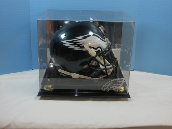 NFL Philadelphia Eagles on Field Alternate Full Size Pro Line Helmet In Eagles Display Case