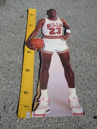 Michael Jordan #23 Chicago Bulls NBA Life Size Card Board Figure Stand Up 1987