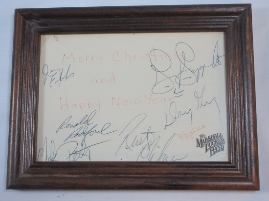 Autographed The Marshall Tucker Band Card "Southern Spirit" in Frame