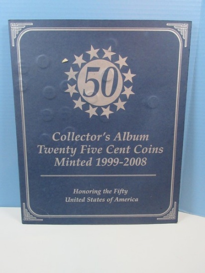 Honoring The Fifty United States of American Collector's Album Twenty Five Cent Coins Quarters