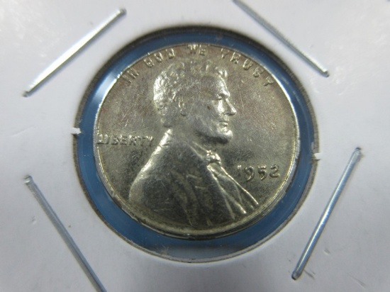 1952 Silverplated Lincoln Wheat Penny Coin
