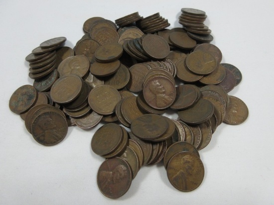 159 Lincoln Wheat Penny Coins 1940s Various Years Few w/ Denver Mint Marks