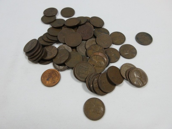 71 Lincoln Wheat Penny Coins 1950a Various Years Some Denver Mint Marks