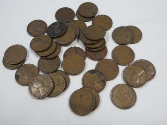 36 Lincoln Wheat Penny Coins 1930s Various Years