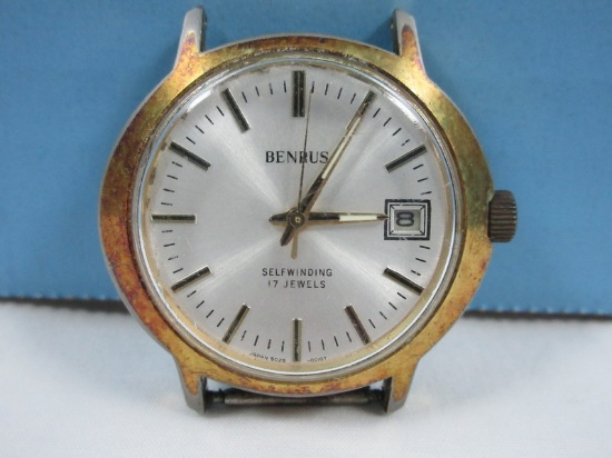 Benrus Men's Self Winding 17 Jewels Wrist Watch w/Date Display