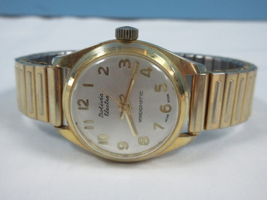 Bolivia Electra Windomatic Gold Tone Wrist Watch