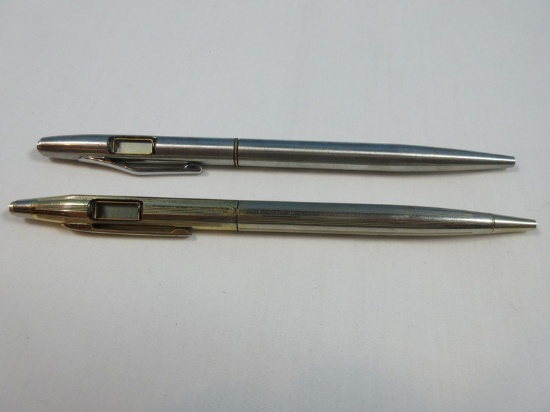 2 Vintage Pens w/Digital Clocks