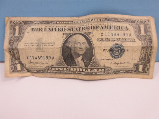 Series 1957-B Silver Certificate One Dollar Bill Bank Note
