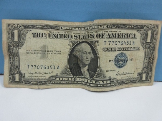Series 1957 Silver Certificate One Dollar Bill Bank Note