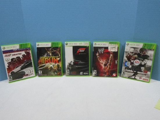 5 X Box 360 Games- Ltd Edition Need For Speed Most Wanted/ The Run, Live Forza Motorsports