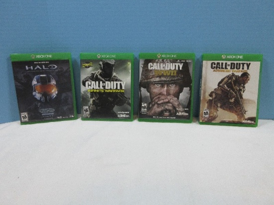 4 X Box One Video Games- Call of Duty, Advanced Warfare, Call of Duty WWII and Infinite War &