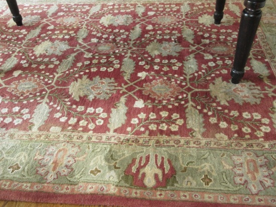 Pottery Barn Franklin Pattern Persian Stylized Area rug 100% Wool Pile-Made in India-8' x 10'