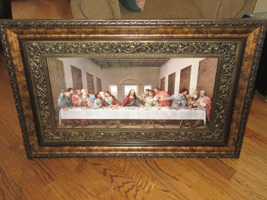 Titled "Last Supper" Depicts Jesus Christ & 12 Apostles Objective Realism by Vinci, Wall Art Print