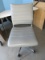 Post Modern Stainless Steel Desk Chair Gray Upholstery