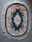 Royal Palace Handmade Accent Rug 100% Wool Pile Chambored Design Fringe Trim Antique