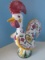 Portugal Folk Art Traditional Ceramic Figural Rooster Hand Painted 8 1/2