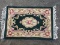 Royal Palace Handmade Wool Rectangle Accent Rug Antique Emerald 