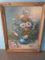 Still Life Spring Floral Arrangement In Blue Vase Original Artwork On Canvas Artist Signed In