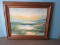 Dunes w/Seagrass & Rolling Waves Lighthouse Background Beach Scene Oil on Canvas Artist