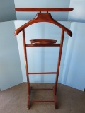 SPQR Valet Butler Stand Made in Italy Wardrobe Stand w/Tray & Double Slide Out Belt/Tie Rods