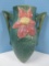 Roseville Pottery Clematis Green Wall Pocket 1295-8