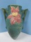 Roseville Pottery Clematis Green Wall Pocket 1295-8