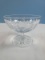 Waterford Crystal Lismore Pattern Compote Open Candy Dish Faceted Stem 4 3/8