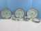 11pcs Adams China Lowestoft Calyxware Pink Border & Floral Design Plates, Saucers, Cup,