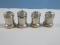 Set of 4 VC Sterling Silver Individual Salt & Pepper Shakers- Wgt. 13.68G +/-