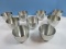 Set of 9 Authentic Reproduction Jefferson Cups Stieff Pewter P-50- Approx 2 5/8