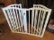 Country Cottage White Spindle 4 Panel Wooden Free Standing Pet Gate w/Scalloped Top