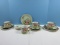 12pcs Lefton China Heritage Green #3067 Pattern Pink Roses Green Background Design Gold