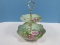 Lefton China Heritage Green #3067 Pattern 2 Tiered Serving Tray Lunch & Bread Plate 9 1/8