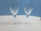 Set of 2 Waterford Crystal John Rocha Signature Pattern Cut Criss-Cross Design 9 1/8