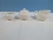 4pc Coalport Bone China Countryware Pattern All White Creamer & Covered Sugar Bowl