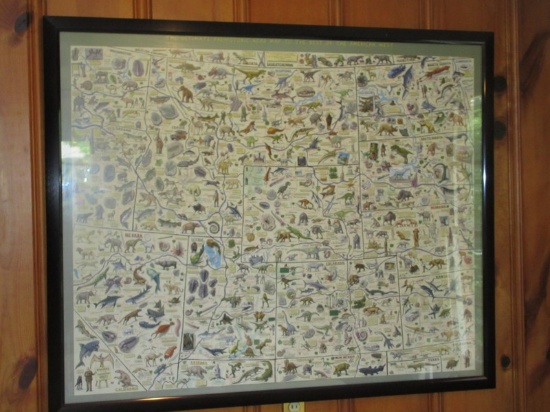 The Ultimate Prehistoric Road Map to The Best of American West Map Art in Black Frame 2007