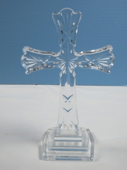 Waterford Crystal 8" Scalloped Edge Cross Figurine
