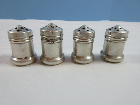 Set of 4 VC Sterling Silver Individual Salt & Pepper Shakers- Wgt. 13.68G +/-
