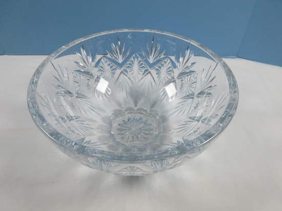 Gorgeous Signed Waterford Crystal Normandy Pattern Giftware Fann & Star Cuts Design 10"