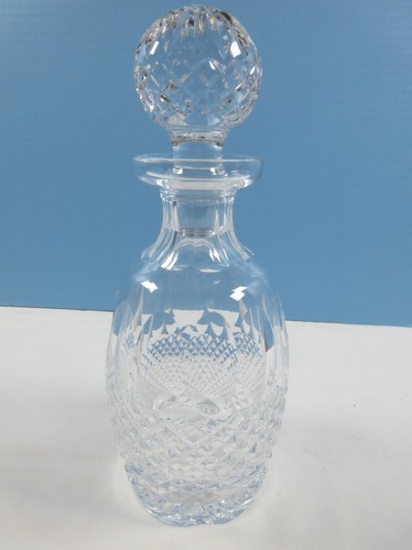 Waterford Crystal Colleen Pattern Cut Panels & Cross Hatch Design 11" Spirit Decanter &