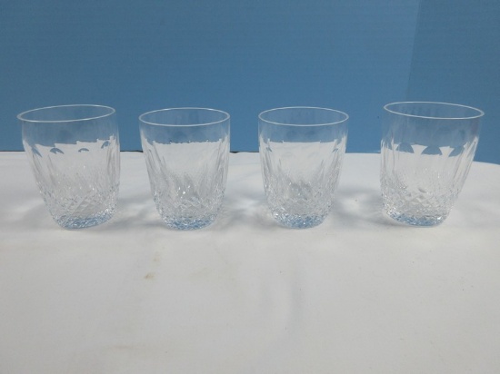 Waterford Crystal Set of 4 Colleen Pattern 3 1/2" Old Fashioned Tumblers Circa 1968-2018