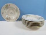 7pcs Theodore Haviland China New York Apple Blossom Pattern 7 7/8