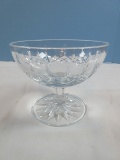 Waterford Crystal Lismore Pattern Compote Open Candy Dish Faceted Stem 4 3/8