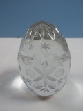Exquisite Neiman Marcus Exclusive 24% Lead Crystal Blown & Hand Cut Large 4 1/2