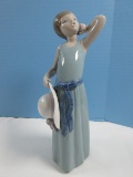 Collectors Lladro Porcelain Sun Hat Girls Collection 9 3/4