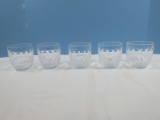 5 Waterford Crystal Colleen Pattern Old Fashioned Tumblers- 4 are 3 1/4