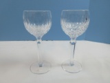 Pair Waterford Crystal Colleen Pattern 7 1/2