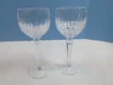 Pair Waterford Crystal Colleen Pattern 7 1/2