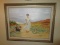 Commissioned Portrait Refined Genteel Woman on Beach with Her Dogs on Canvas, Gorgeous